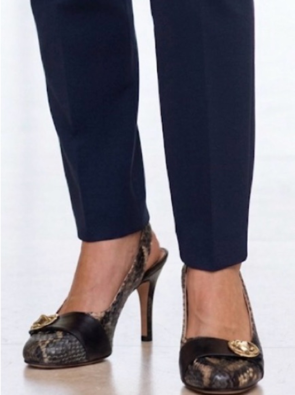 Kate Spade New York Sling back brown & tan sandal with pencil heel